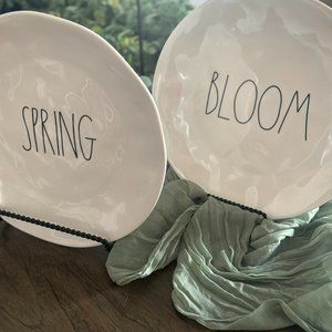 Rae Dunn "Spring and Bloom" Plate Set